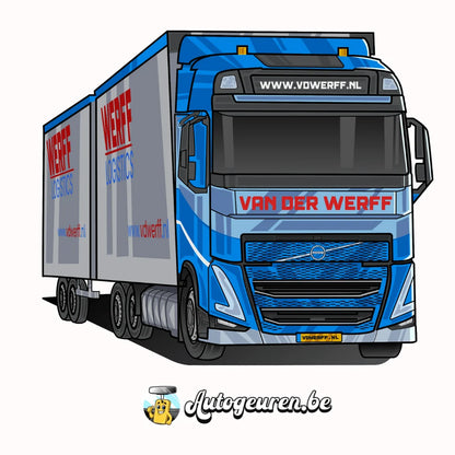 Cartoon op maat van je vrachtwagen